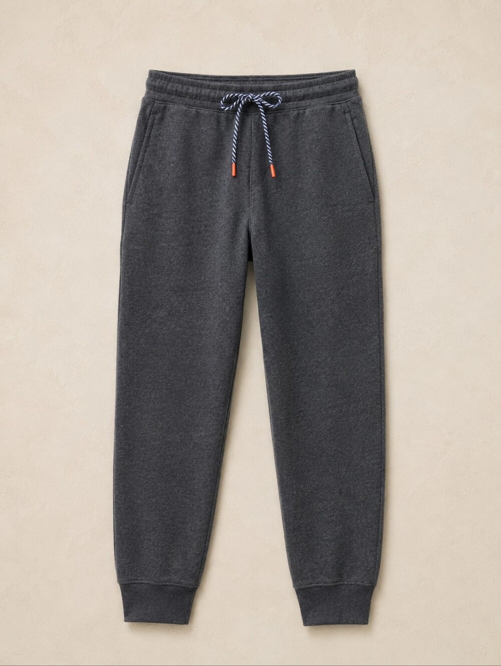NWT Sundry Blue Nautical Charcoal Gray Fleece Jogger Sweatpants Small S Soft